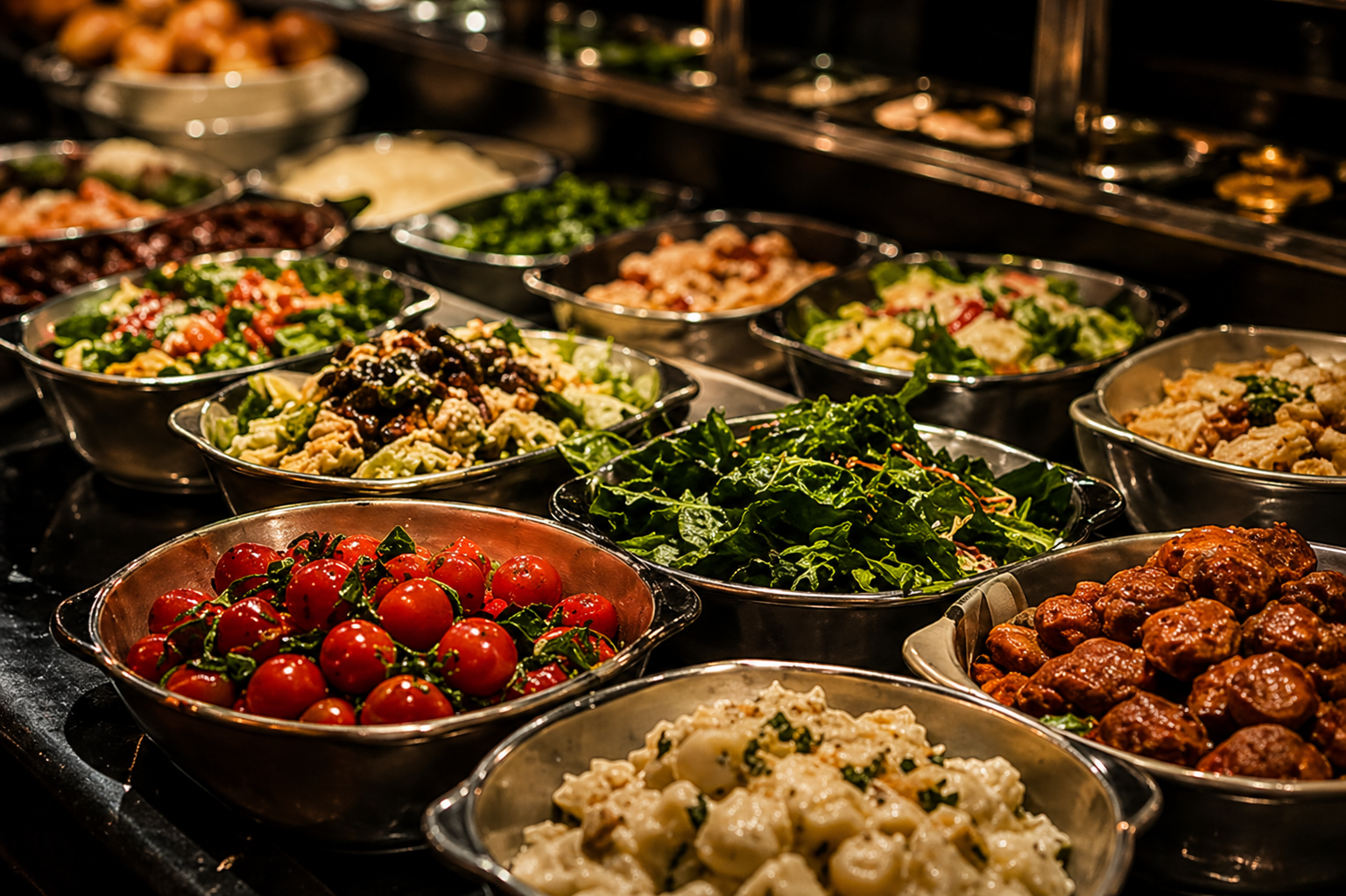 Buffet of sides and salads